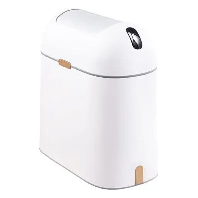 (White) 9.5L Motion Sensor Bathroom Trash Can, 2.5 Gallon Waterproof Trash Can