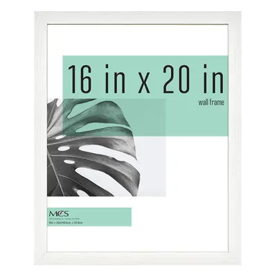 MCS Studio Gallery 16x20 Poster Frame White Woodgrain Vertical & Horizontal Wall Hanging Large P