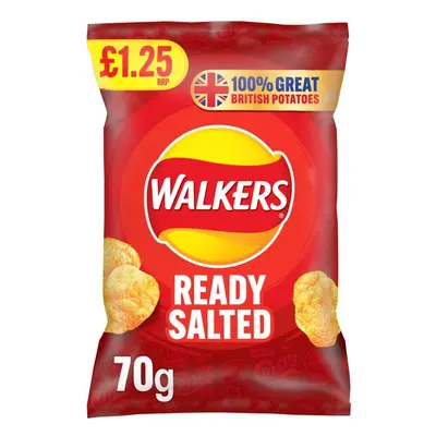 Walkers Ready Salted Crisps 70g (Pack of 15)