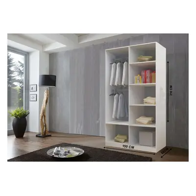 (150 cm, Oak/Sonoma) Lyon and Door Sliding Mirror Wardrobe