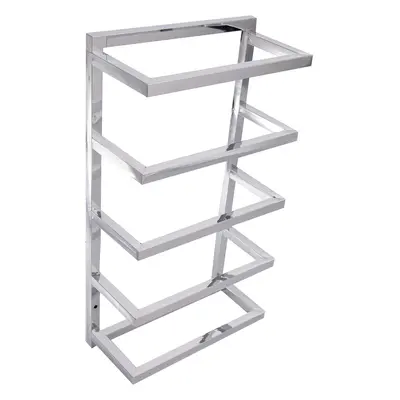 (Chrome Silver) Wall Mountable Tier Hanging Towel Storage Rail/Rack for Bathroom