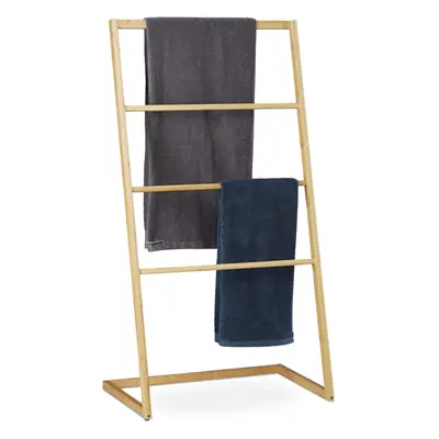 Freestanding Bamboo Towel Holder, Rails, Clothes Valet Stand