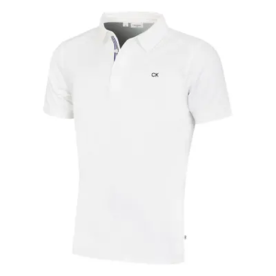 (XXXXXL, White) Calvin Klein Mens Campus Sport Stretch Wicking Golf Polo Shirt