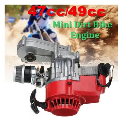 49cc Stroke Pull Start Engine Motorcycle Engine Motor Transmission Air Filter 25h Sprocket Motor