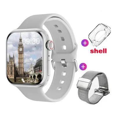 (silver, Milan mesh steel) Watch Smart Watch Men Body Temperature Bt Call Nfc Always On Display 