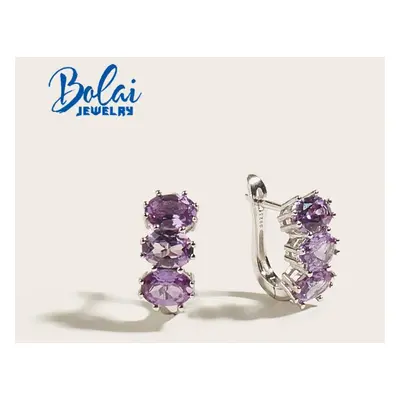 (purple, m) Sterling Silver Fine Jewelry Earring With Color Change Created Alex Alexandrite Gems