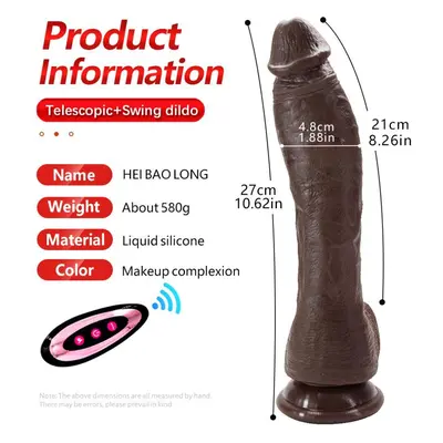 Black Tyrannosaurus Liquid Silicone Electric Phallus Simulation Dildo Adult Sex Products Female 