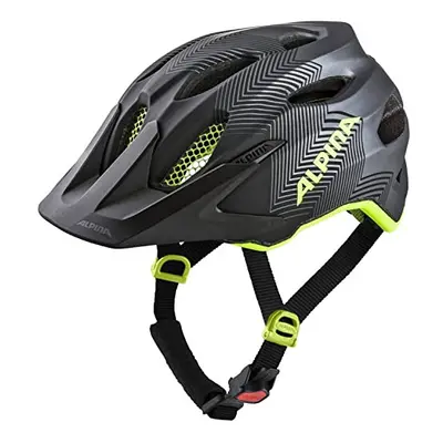 Unisex - Children, CARAPAX JR. cycling helmet, black-neon-yellow, cm