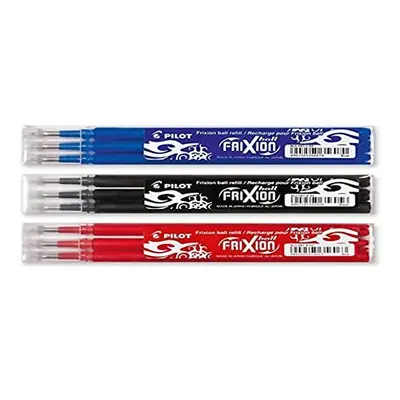 FriXion Ballpoint Pen Refill Sets of Pieces Each in Blue, Black and Red