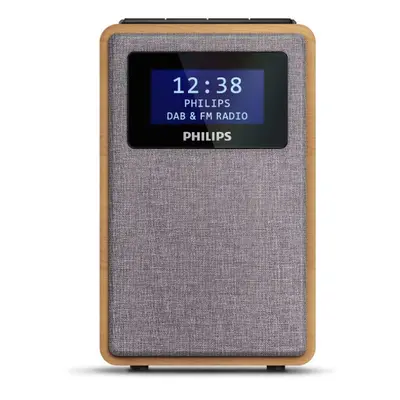 Philips TAR5005/10 radio Clock Digital Grey, Wood