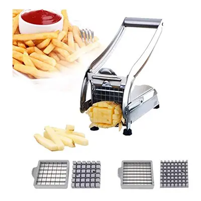 Stainless Steel French Fries Cutter, Vegetables Potatoes Chips Cutter Slicer, Potato Chipper wit