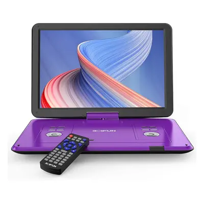 17.5" Portable DVD Player with 15.6" Large HD Screen, Hours Rechargeable Battery, Support USB/SD