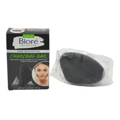 Biore U-BB-2541 Pore Penetrating Charcoal Bar Soap for Unisex - 3.77 oz