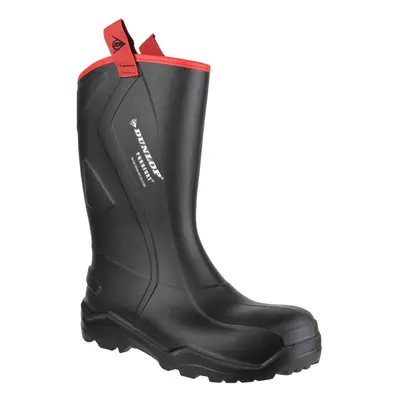 (49 EUR, Black) Dunlop Mens Purofort+ Rugged Full Safety Wellington Boots