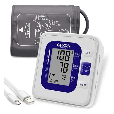 GPZON Blood Pressure Monitor Upper Arm Digital BP Monitor