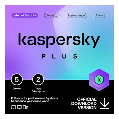 Kaspersky Plus UK Edition. 5-Device year Base Download Pack