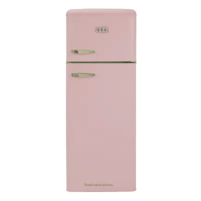 CDA Betty Tea Rose 144cm High 90/10 Small Fridge Freezer - Tea Rose - D Rated