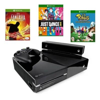 (Kinect Disney Fantasia Rabbids & Just Dance) Microsoft Xbox One Console & Kinect Sensor camera 