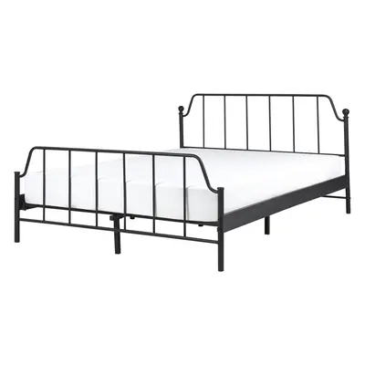 Bed Metal MAURESSAC x cm (EU Double) Black