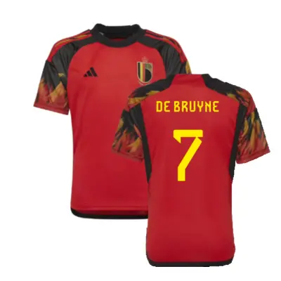 (XXL) Belgium Home Shirt (Kids) (De Bruyne 7)