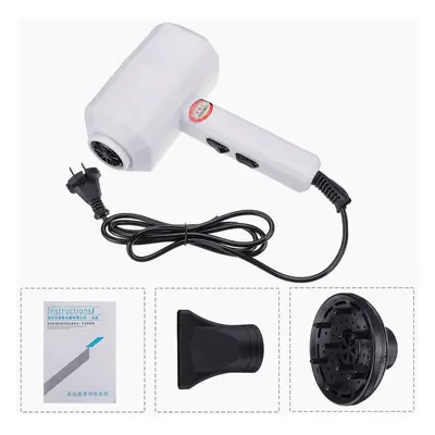 (White) 2000w Hair Dryer Household Hair Dryer Negative Ion Hammer Hair Dryer