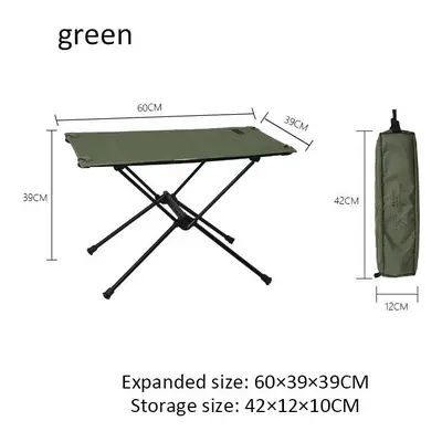 (army Green) Outdoor folding table camping portable picnic table ultra light aluminum alloy self