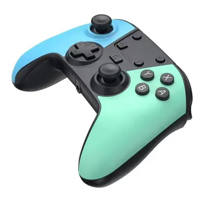 (Blue/Green) Bluetooth Wireless Gamepad for Switch Motor Vibration Gamepad for Android Mobile Ph