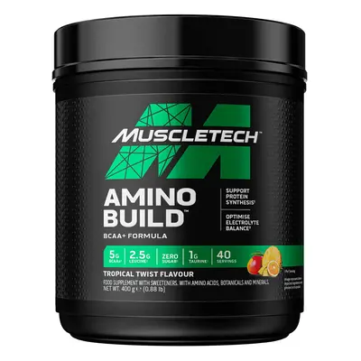 Aminobuild BCAA Powder, Branch Chain Amino Acid (BCAA) With Electrolyte Powder, Zero Sugar, 5g B