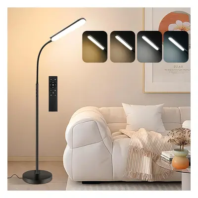 LED Floor Lamp 18W 1800LM, Dimmable Standard Living Room Lamp, Remote Control Portable Standing 