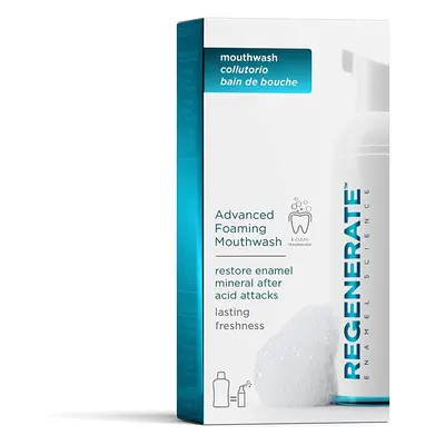 Regenerate Advanced Foaming Mouthwash, Transparent Blue, millilitre