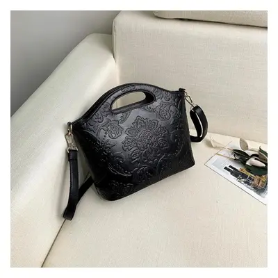 (black) Women Bag Female Bag Handbag National Wind Bag Shoulder Slung Middle-aged Female Bag