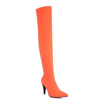 (orange, 43) Women&apos;s High-heeled Boots, Sexy European And American Style, Pointed Thin Heel