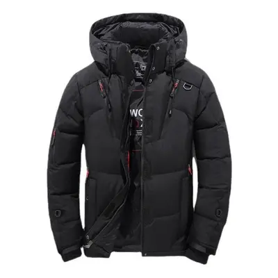 (black, 4XL) Winter Windproof Outdoor Warm Down Jacket Men&apos;s Thick Short Korean Down Jacket