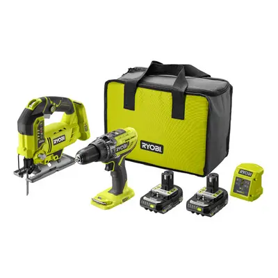 Ryobi Combi Drill & Jigsaw Starter Kit R18PDJS-220S