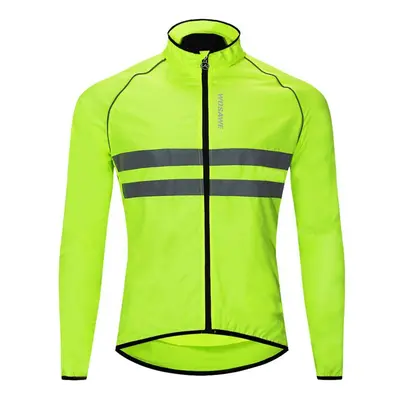 (green, XL) Wosawe Cycling Jackets Water Repellent Bike Windproof Windbreaker Reflective Bicycle