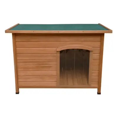 Dog Kennel Wooden Pet House Shelter Animal Hut Outdoor Open Top Raised Base