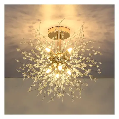 (Gold) Modern crystal chandelier ceiling, firework ceiling light gold