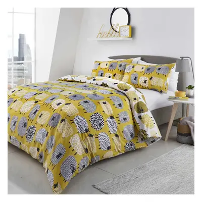 Dotty Sheep Duvet Cover Ochre Double