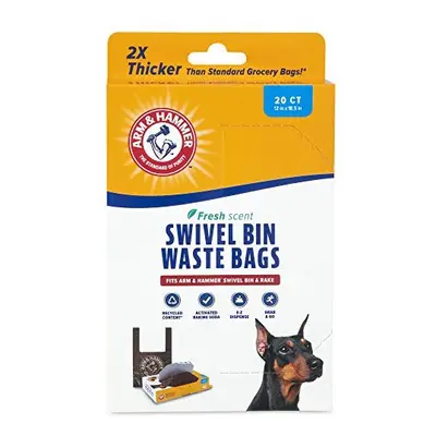 Arm & Hammer Swivel Bin Waste Bags, Count, Pack