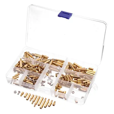 M3BH5 300Pcs M3 Brass Hex Column Standoff Support Spacer Pillar For PCB Board Screw Nut Assortme