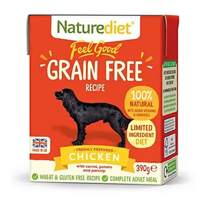 Naturediet Feel Good Grain Free Complete Wet Dog Food Chicken Tetra Pack, x g