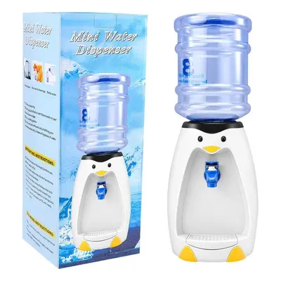 2.5L Mini Cute Penguin Water Dispenser with Water Bucket Drink Water Glasses for Gift Student Do