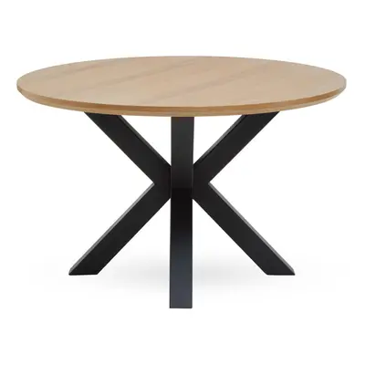 Premier Housewares Salford Dining Table with Black Powder Legs