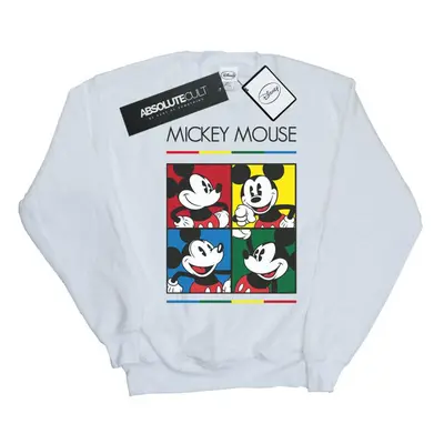 (3XL, White) Disney Mens Mickey Mouse Square Colour Sweatshirt