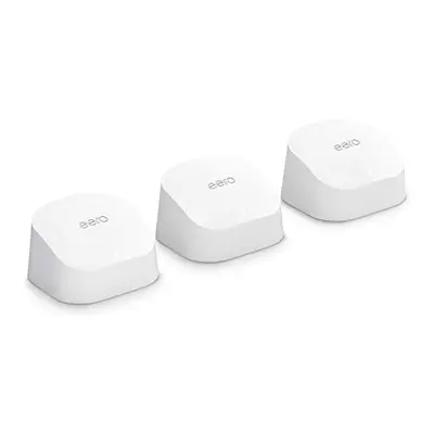 Amazon eero mesh Wi-Fi router system | built-in Zigbee smart home hub | (router system + two ext