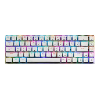 (White) Mechanical Keyboard Keys ABS Translucent Suspended Keycaps Blue Switch Anti-ghosting RGB