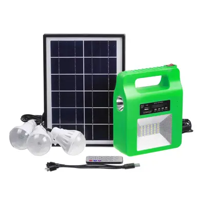 (Green) Multifunction Outdoor LED Solar Light Portable Adjustable 4800mAh Levels bluetooth Speak