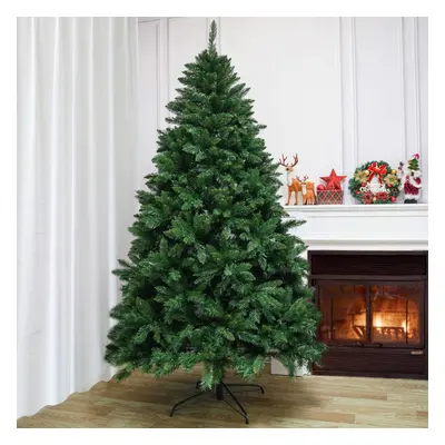 (6FT with Hinged Branches) Abrihome Artificial Christmas Tree, Green