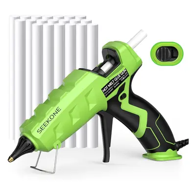 SEEKONE Hot Glue Gun, 60/100W Dual Power High Temp Heating Glue Gun Kit with 20pcs Glue Sticks, 