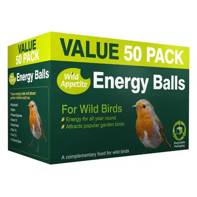 Wild Appetite Suet Energy Fat Balls Bird Food - Pack of